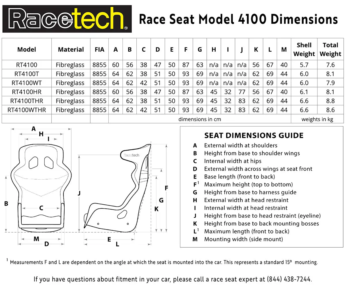 Racetech RT4100HR Racing Seat