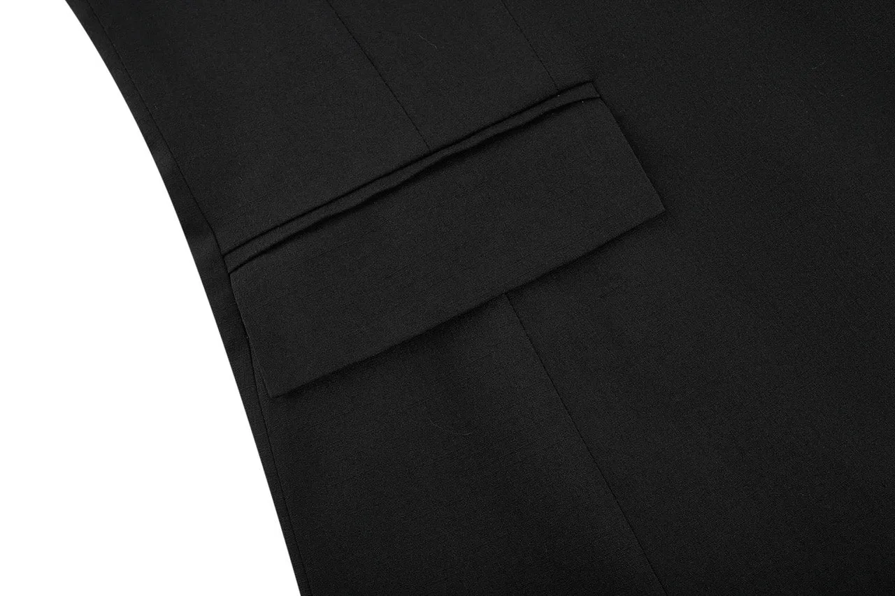 Rayon Nylon Plain Suit Blazer