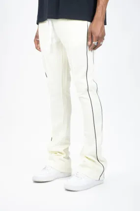 Rebel Mind - Stacked Track Pant - Cream