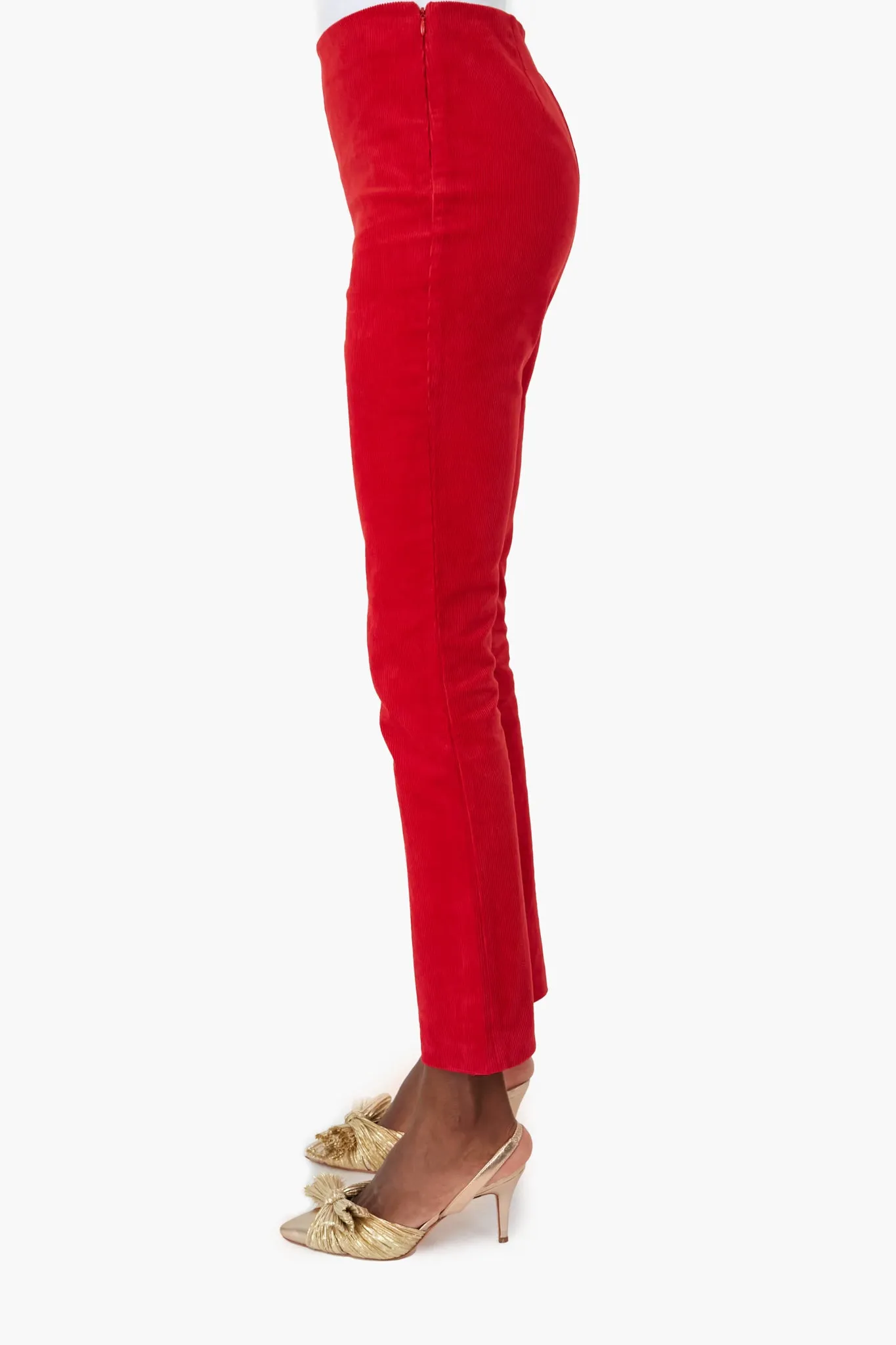 Red Corduroy Ashford Pants