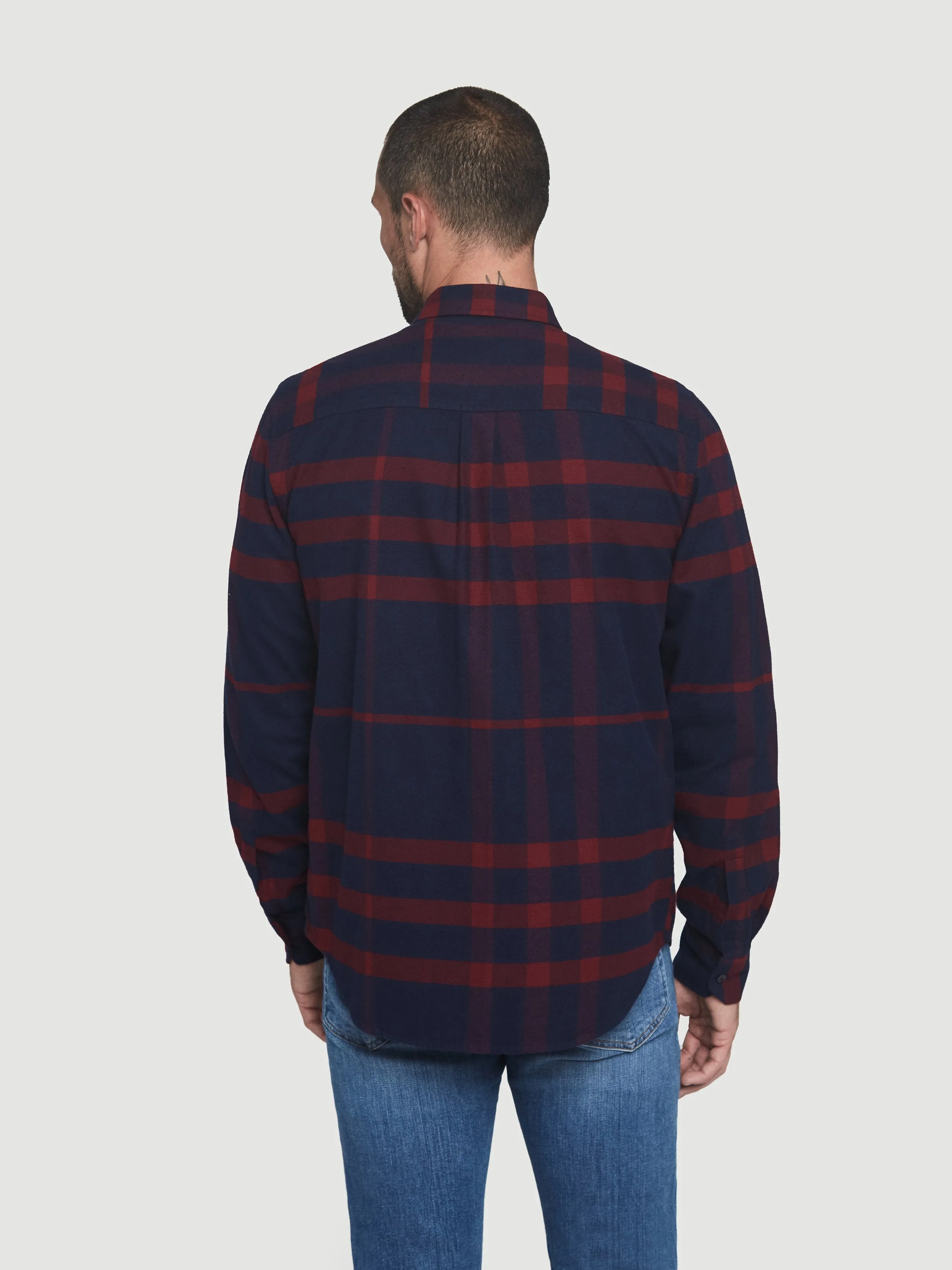 Refined Plaid Shirt -- Navy Multi