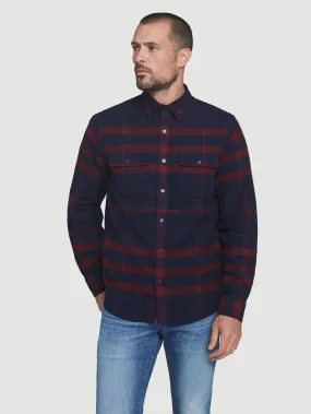 Refined Plaid Shirt -- Navy Multi