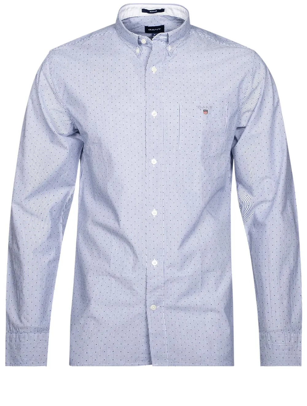 Regular Banker Dot Buttondown College Blue