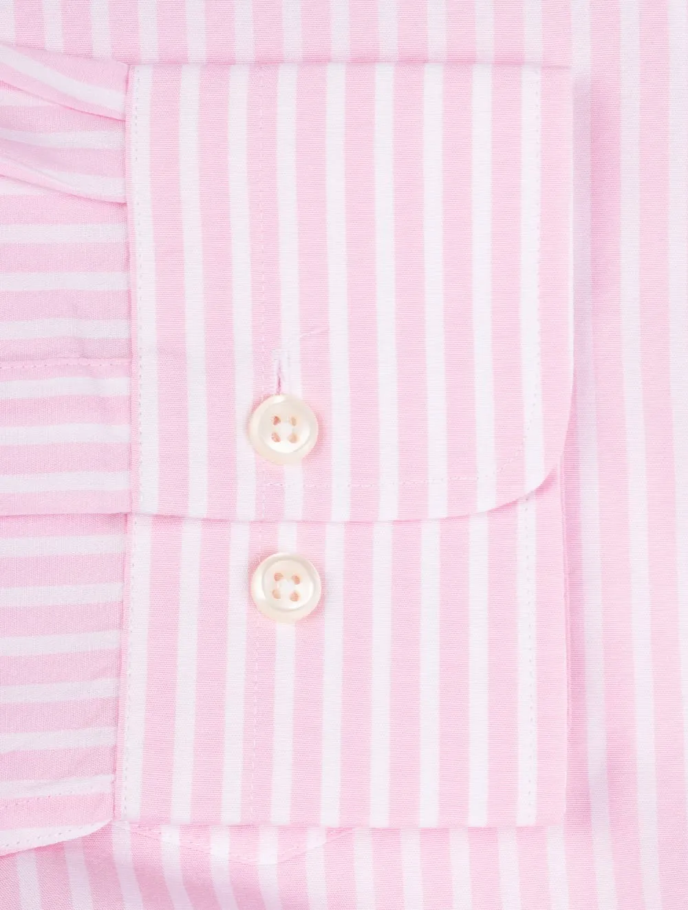 Regular Fit Striped Broadcloth Shirt California Pink