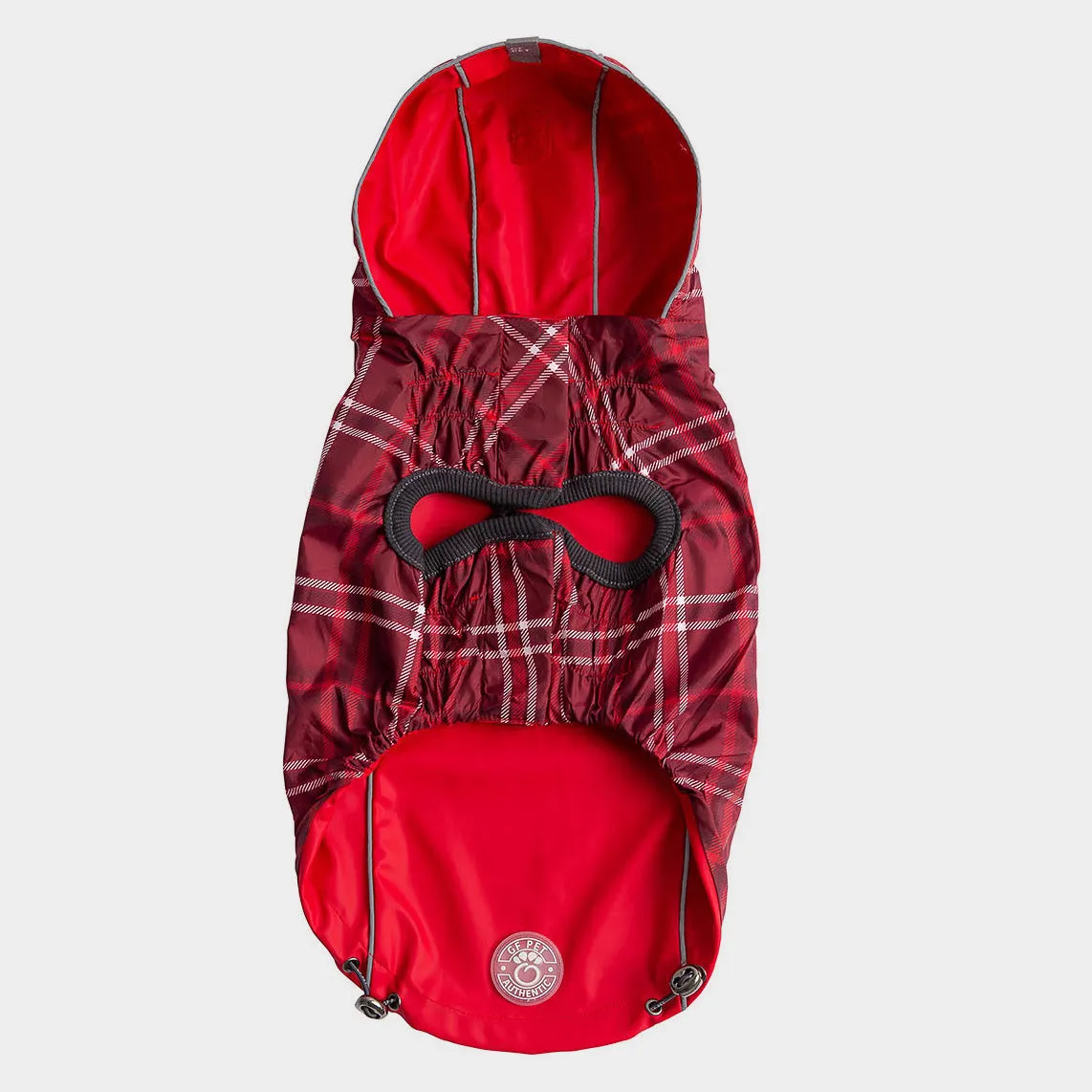 reversible raincoat - red/plaid