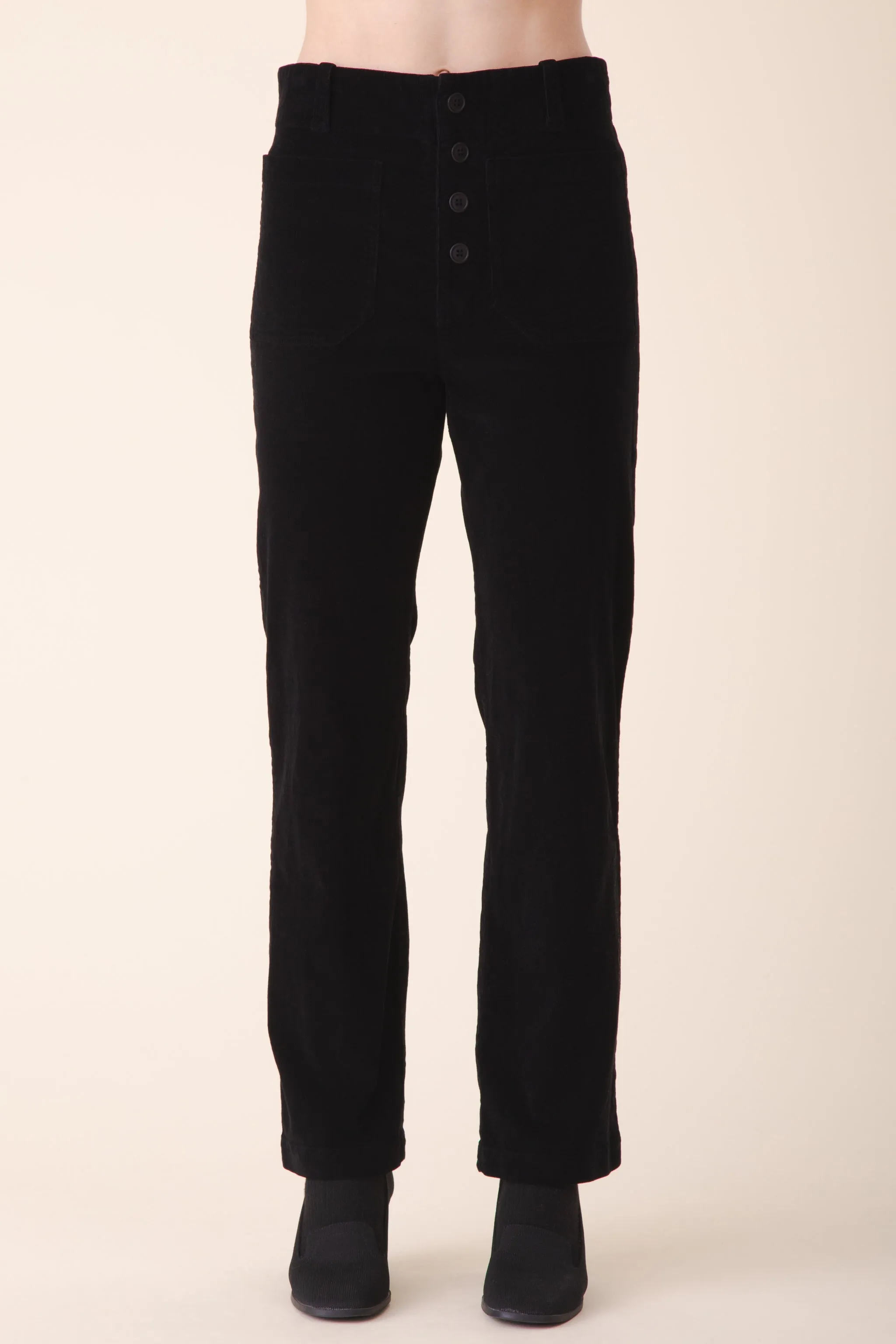 Rikki Pant Corduroy in Black