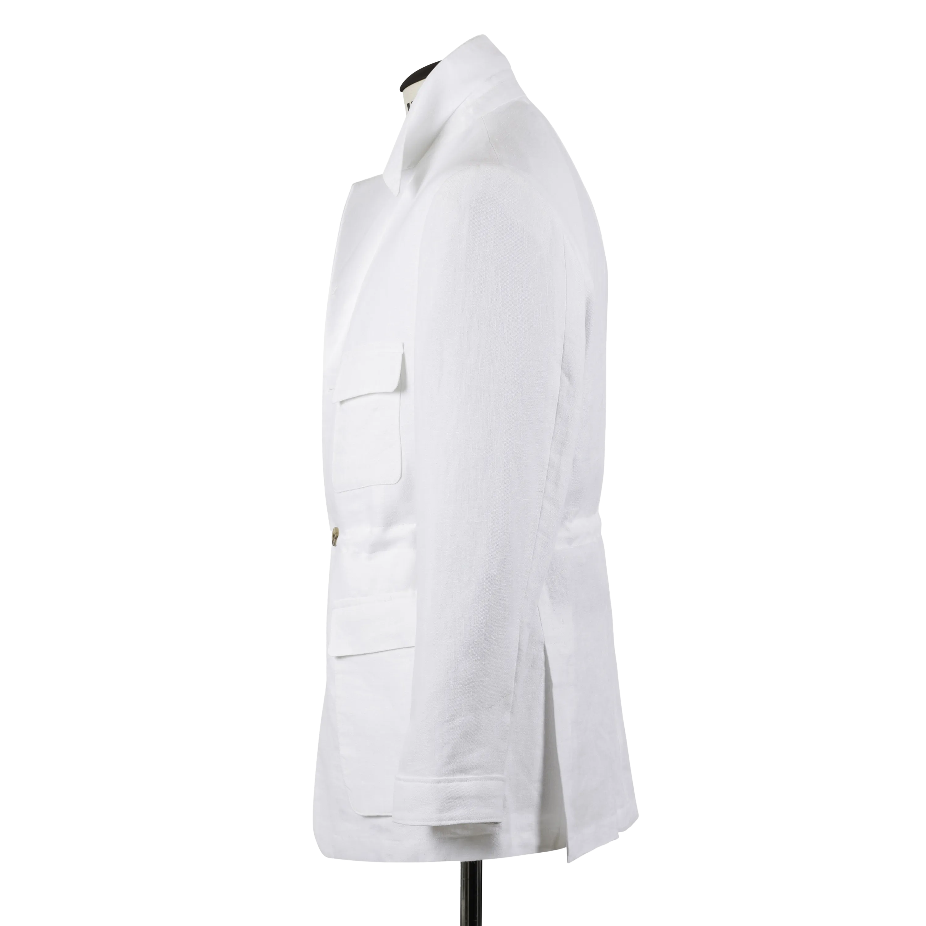 Safari Jacket in White Linen