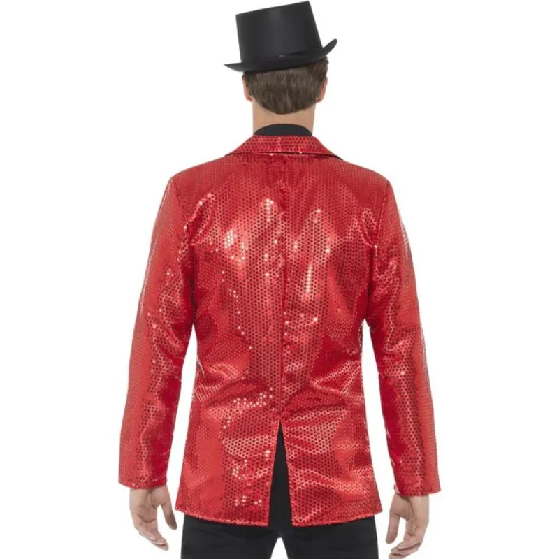 Sequin Mens Jacket - Red