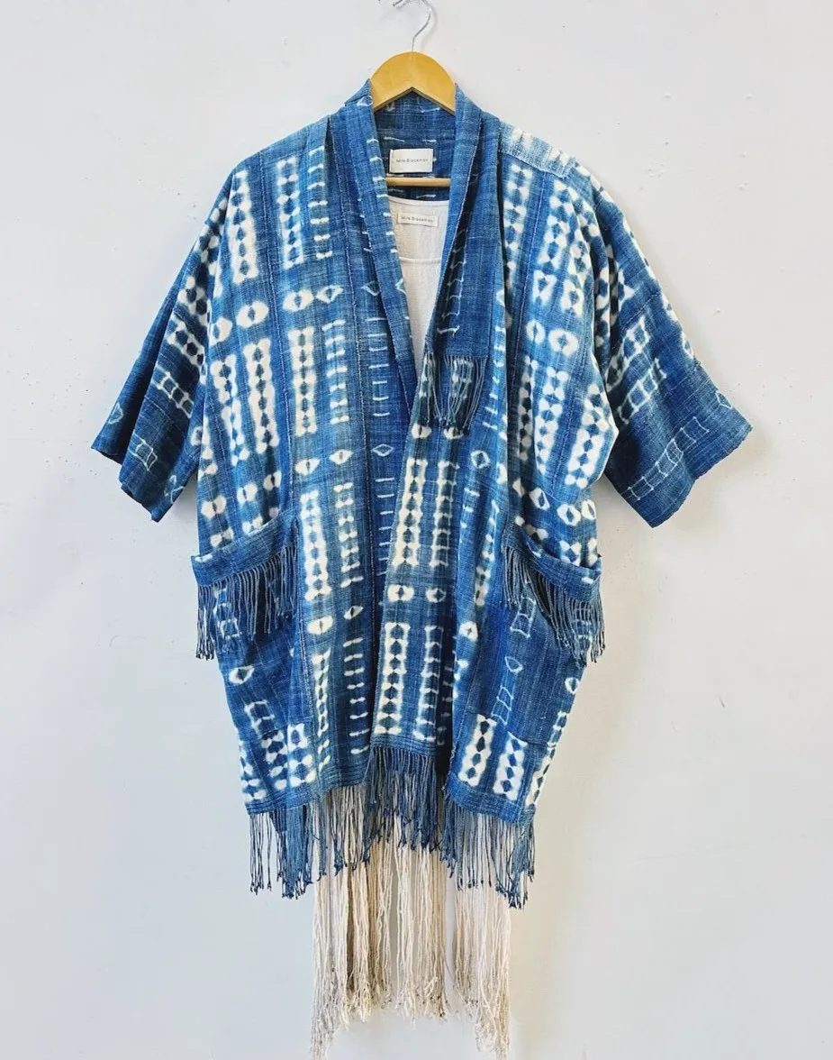 Shibori Indigo Tassel Jacket