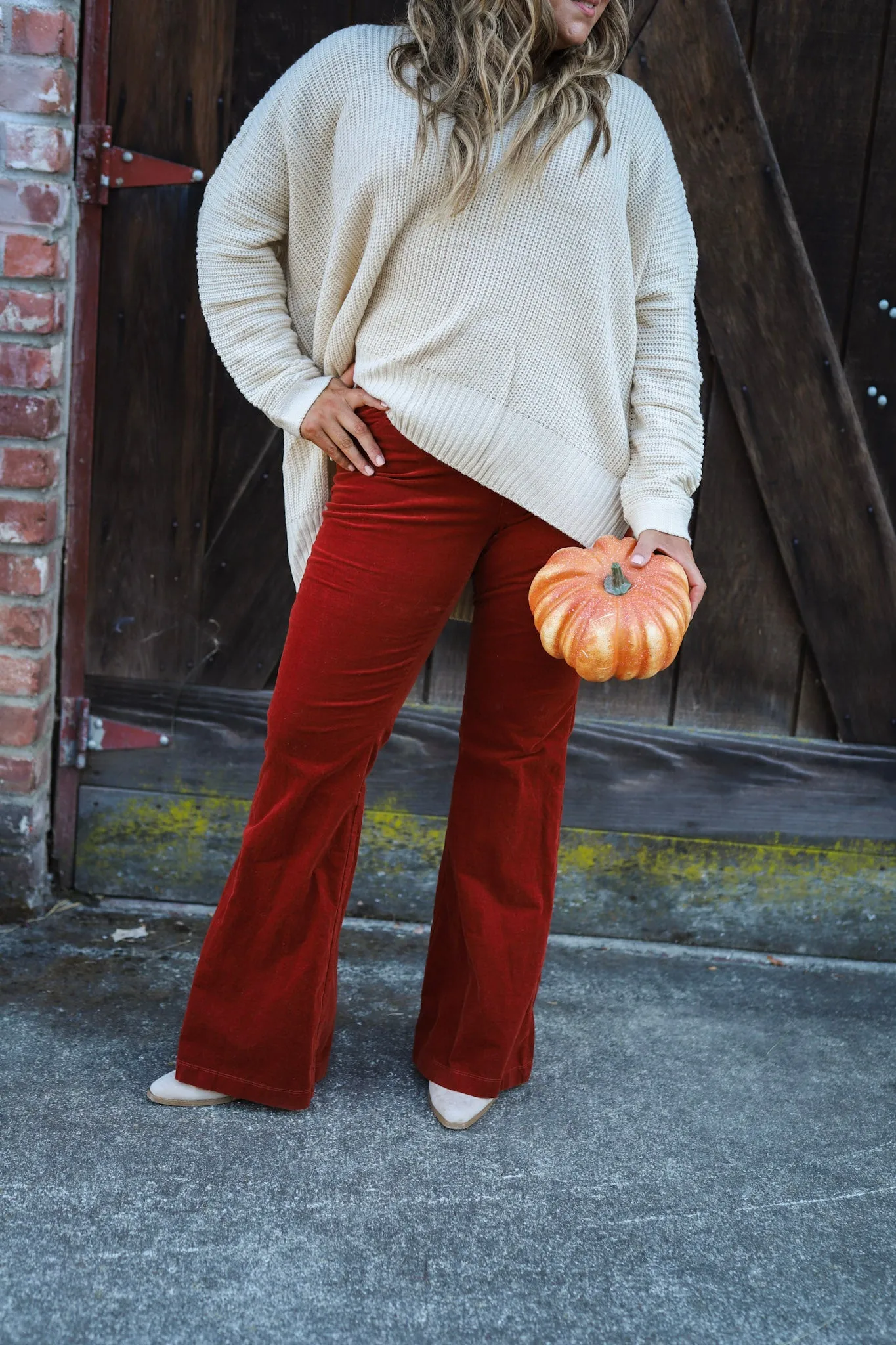 Simplicity Brick Corduroy Flare Pants