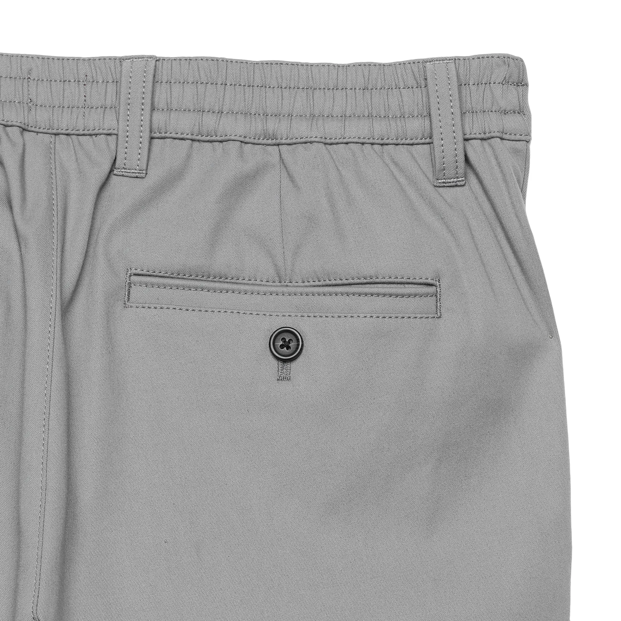 Slim Fit Elasticized Crossover Chinos - Frost Grey