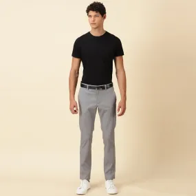 Slim Fit Elasticized Crossover Chinos - Frost Grey