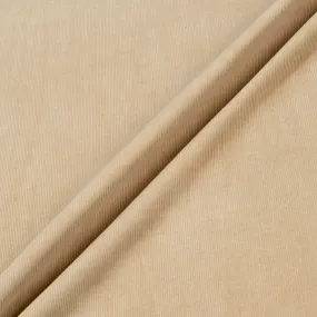 Soft Beige Thin Ribbed Stretch Cotton Corduroy