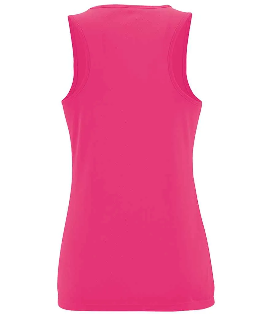 SOL'S Ladies Sporty Performance Tank Top | Neon Pink