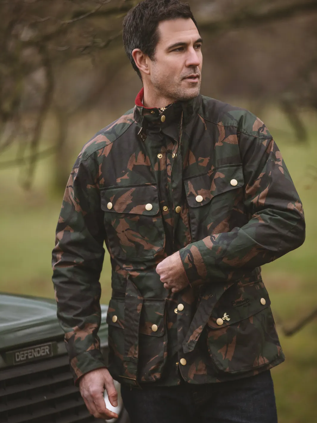 Speed 6 Wax Biker Jacket - Camo