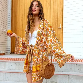 Spot of Sunshine Kimono Duster and Mini Dress