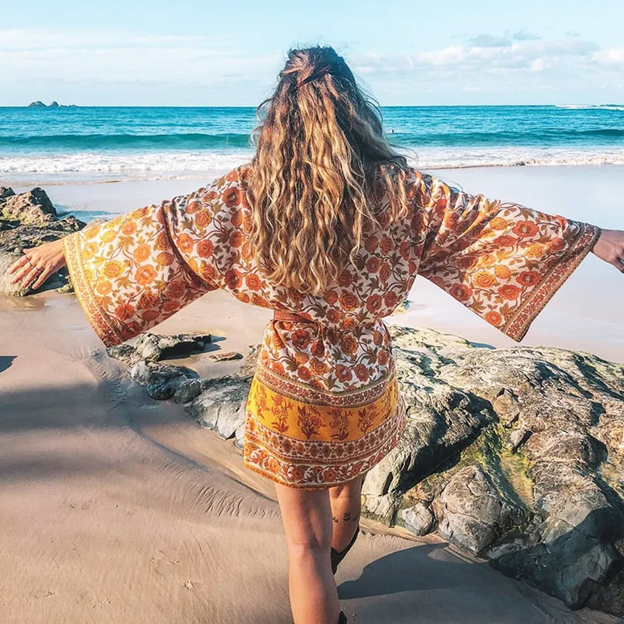 Spot of Sunshine Kimono Duster and Mini Dress