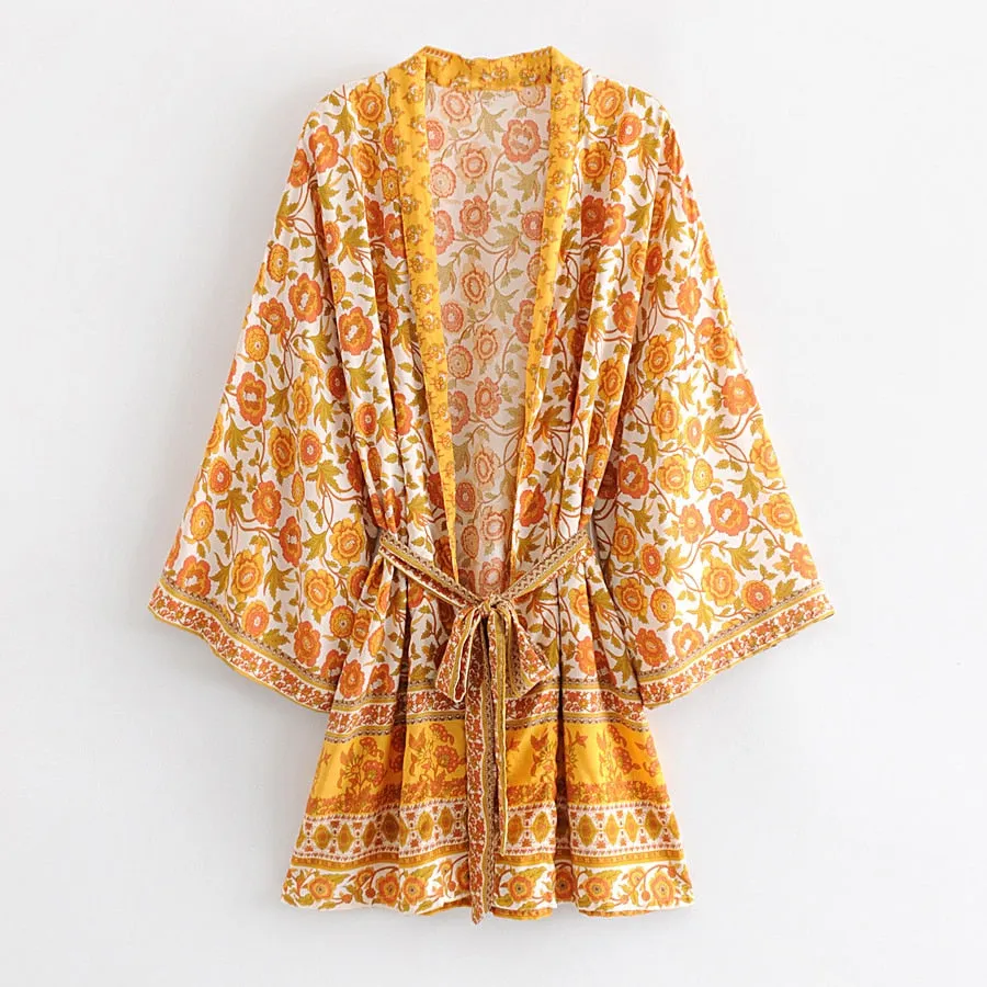 Spot of Sunshine Kimono Duster and Mini Dress