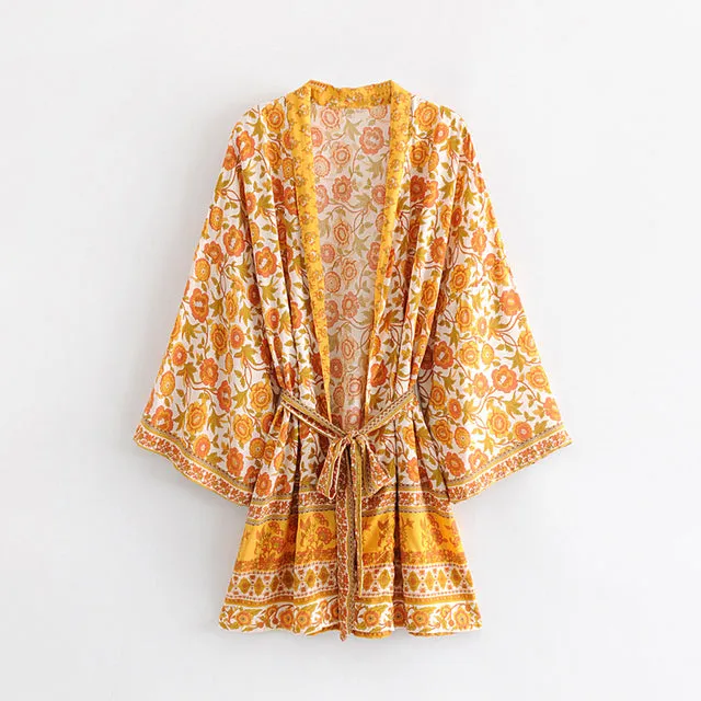 Spot of Sunshine Kimono Duster and Mini Dress