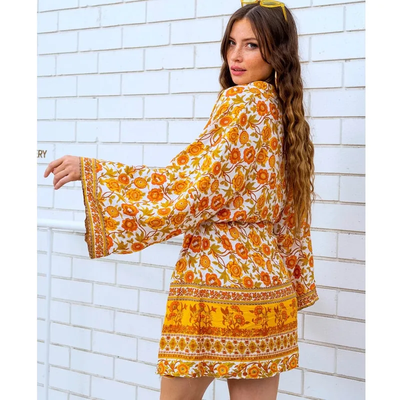 Spot of Sunshine Kimono Duster and Mini Dress