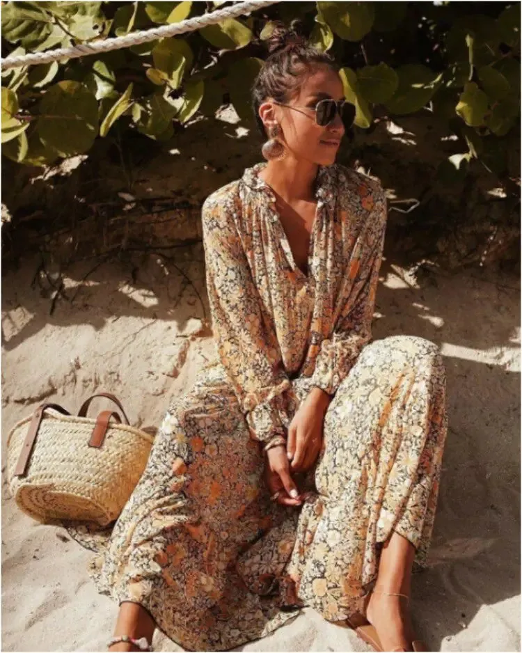 Spring Bohemian Oversized Dress