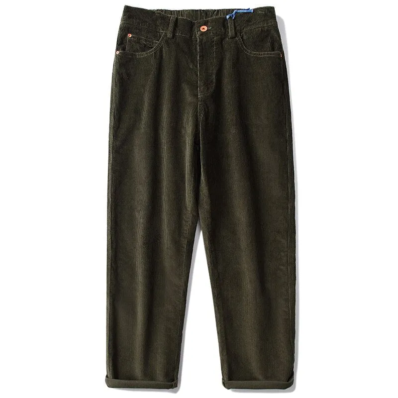 Straight Leg Corduroy Trousers