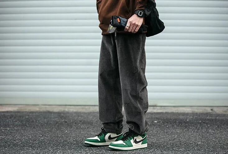 Straight Leg Corduroy Trousers