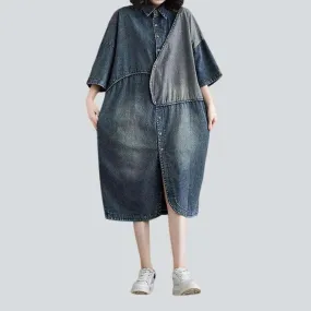 Street style women's denim coat