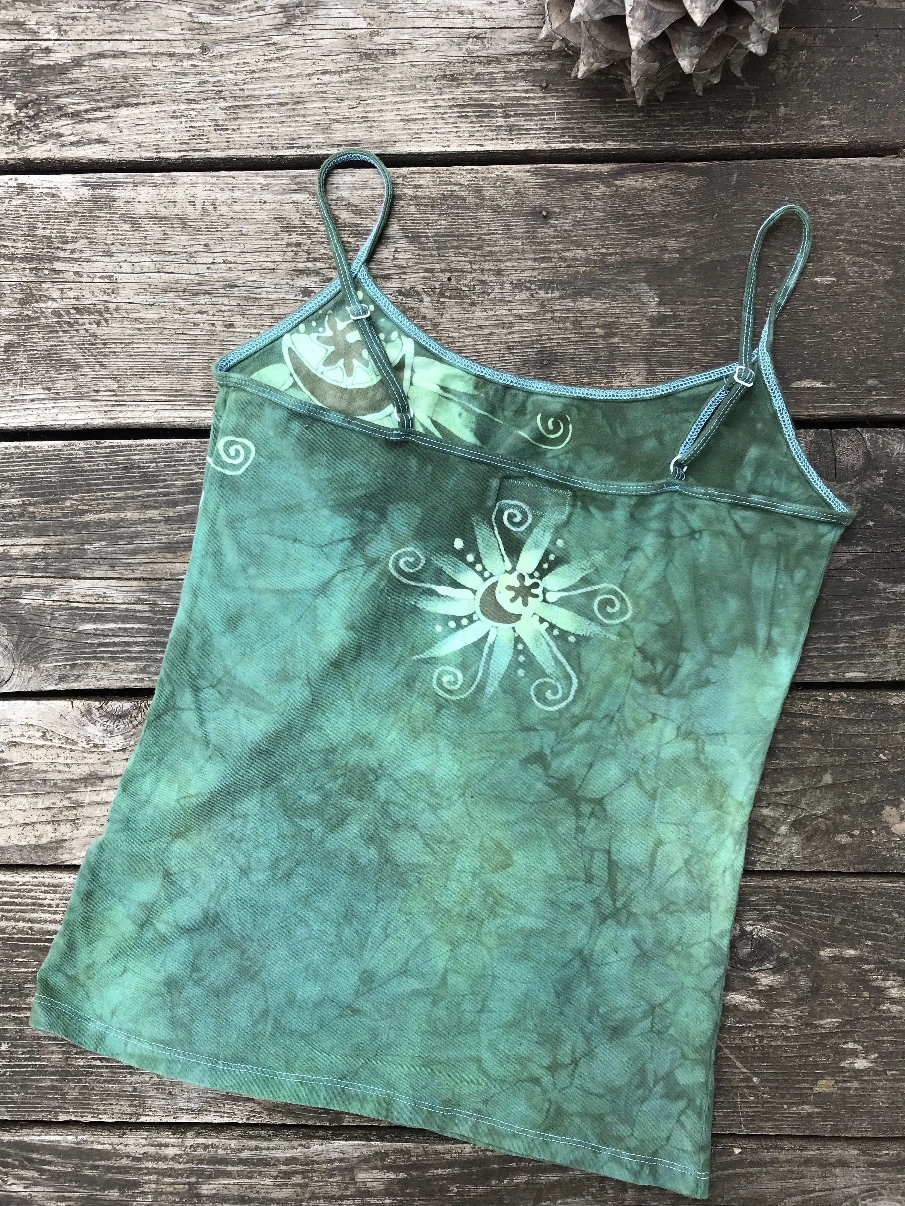 Teal Sun Rising Stretchy Tank Top