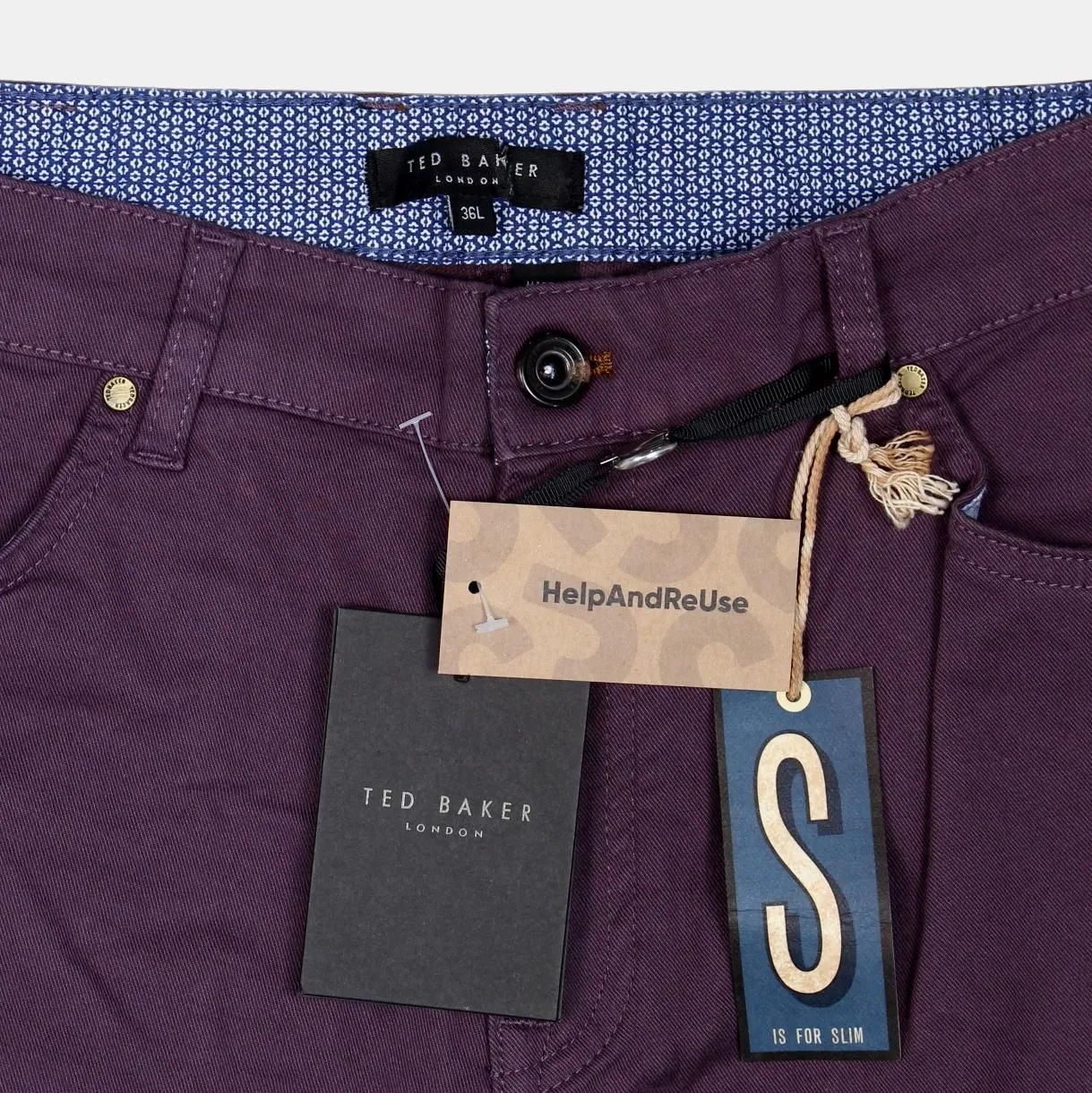 Ted Baker Purple Chinos