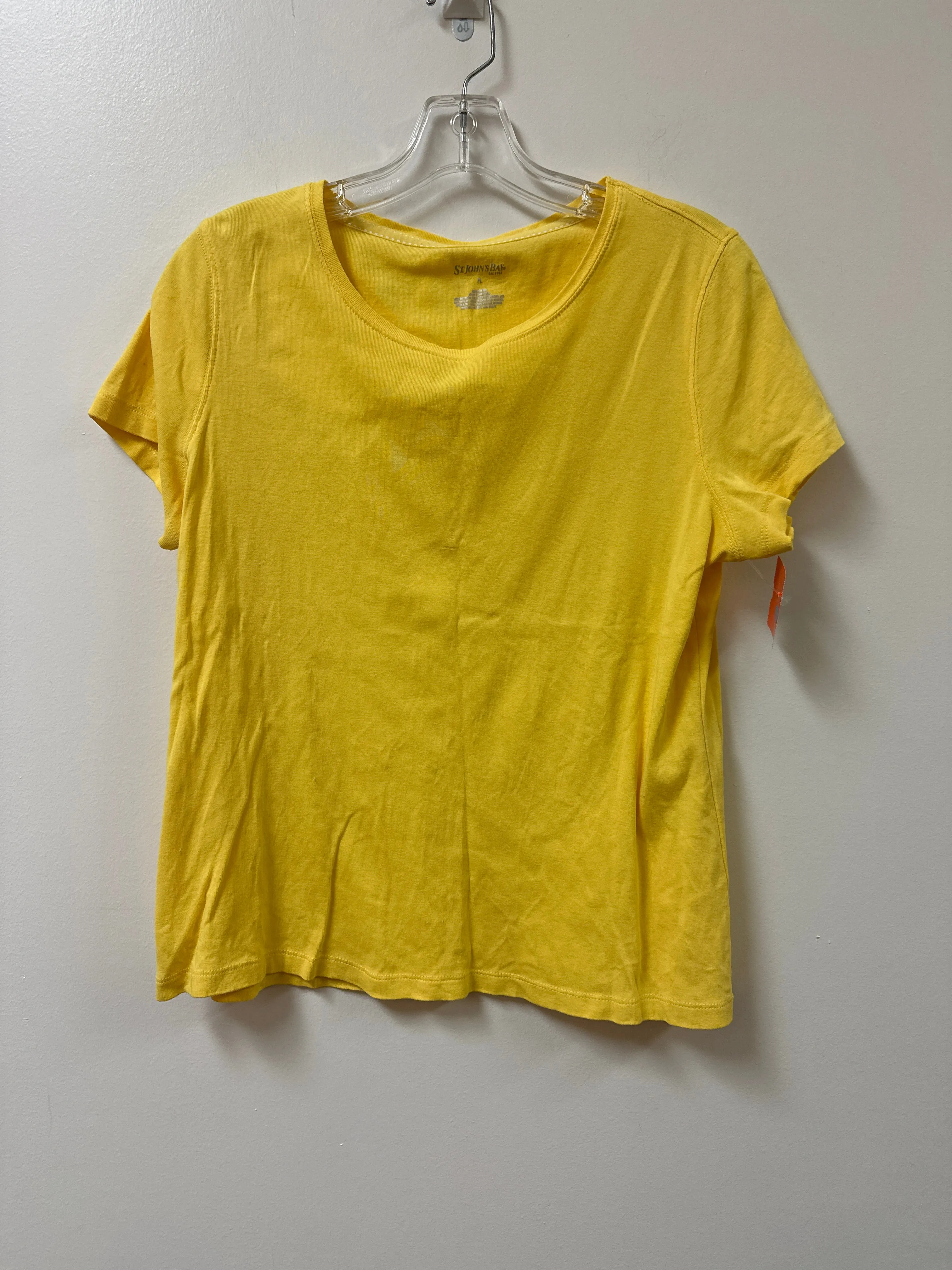 Top Short Sleeve By St Johns Bay In Yellow, Size: Lp