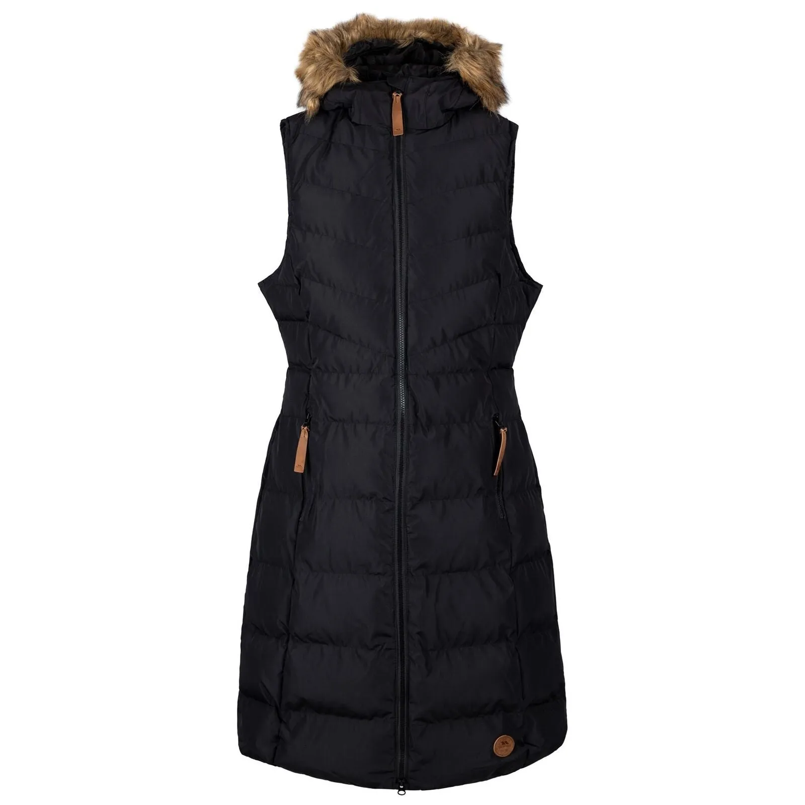 Trespass Audrey Long Gilet Sleeveless Quilted Hooded Limited Edition Bodywarmer