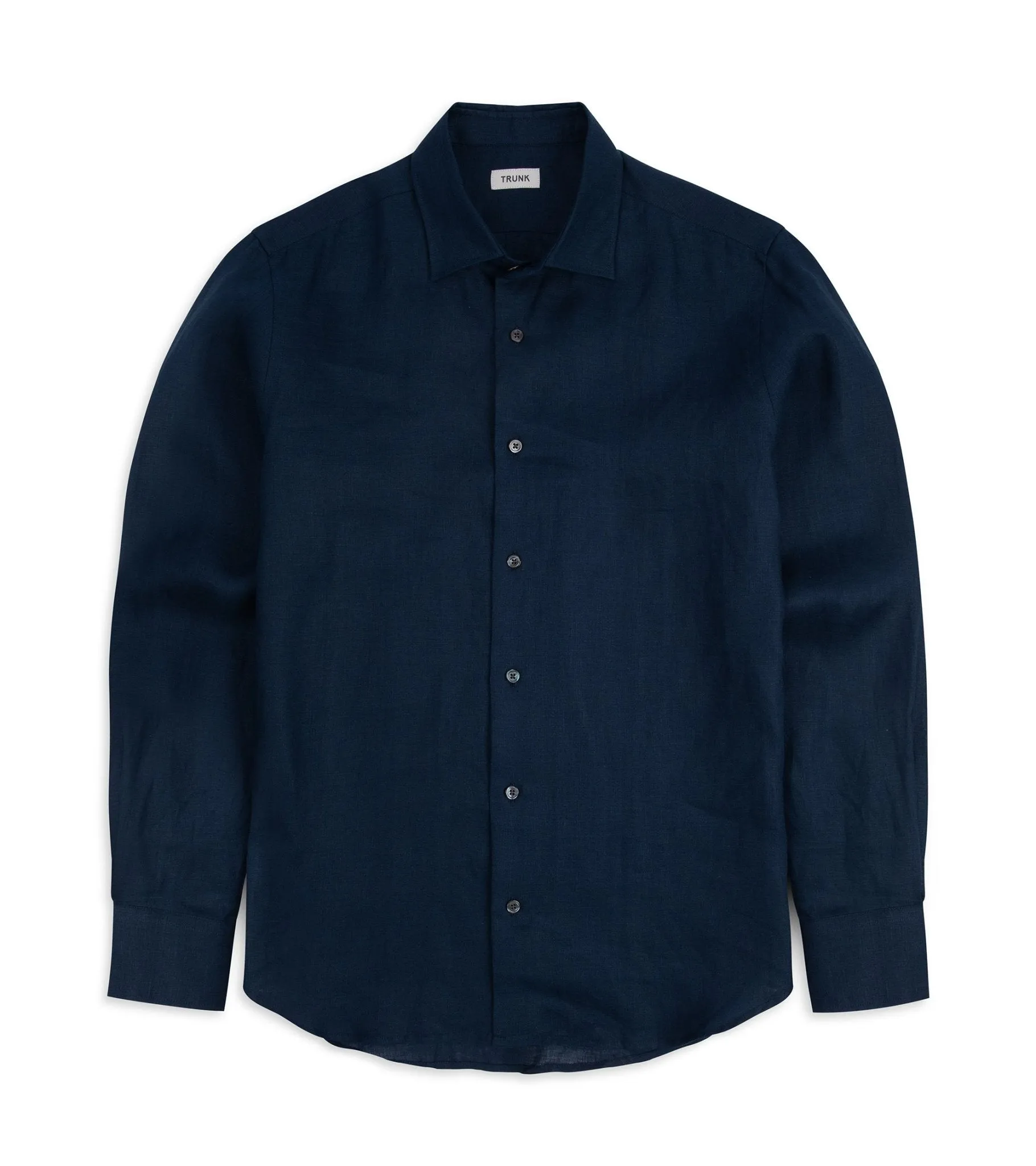 Trunk Audley Irish Linen Shirt: Navy