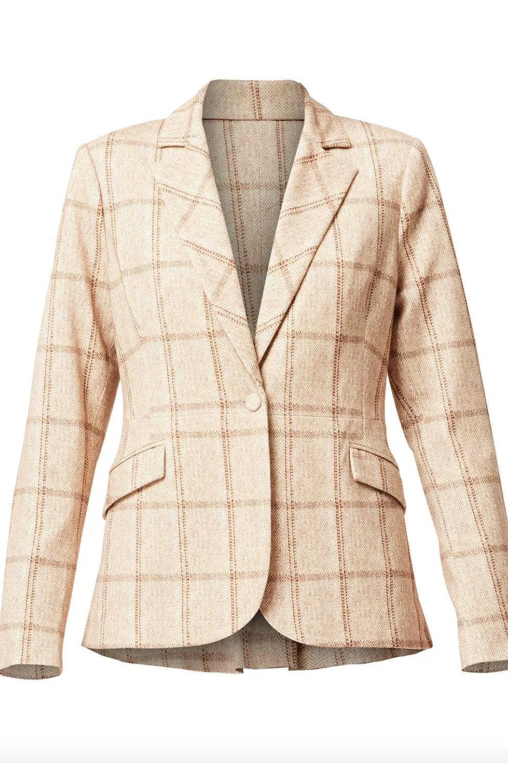 Venus Ponte Blazer | Oatmeal Check