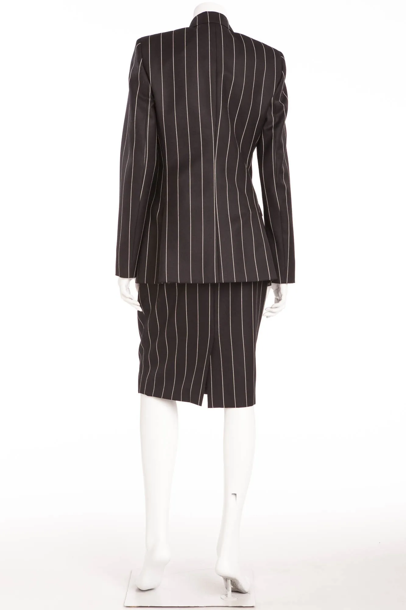 Versace - 2PC Pinstripe Blazer and Pencil Skirt Suit