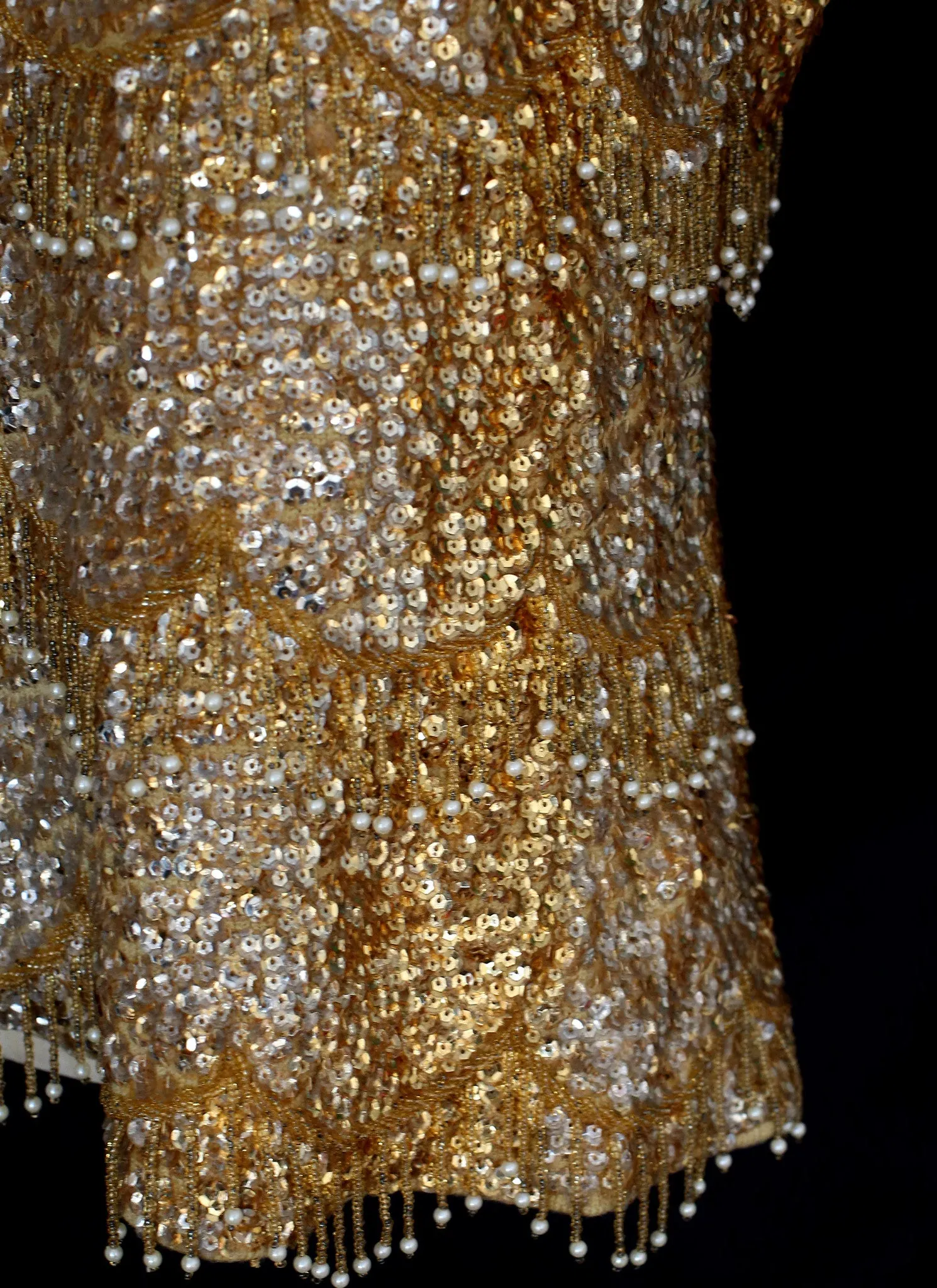 Vintage 1950s Gold Sequin Top