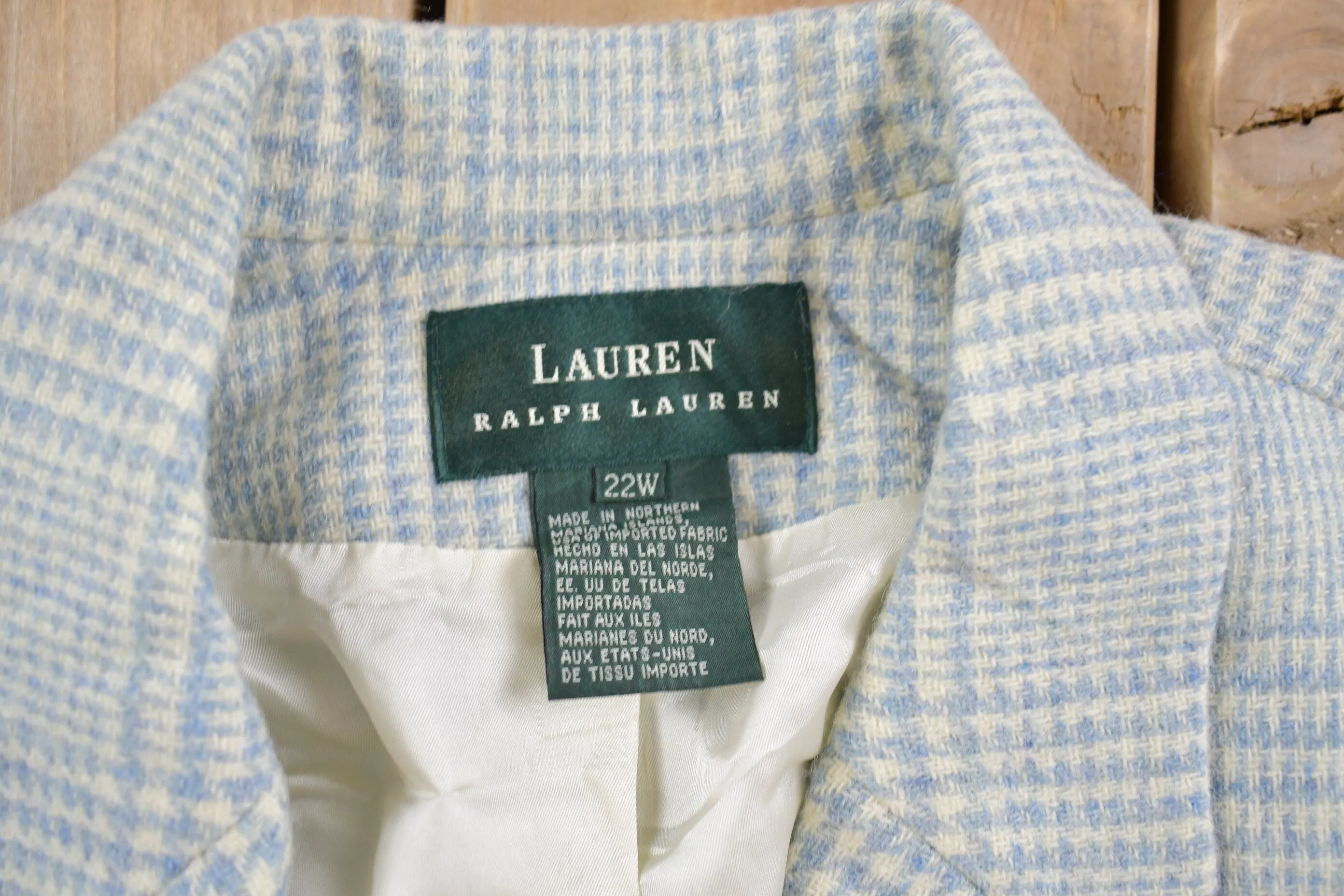 Vintage 1990s Lauren Ralph Lauren Plaid Blazer Jacket