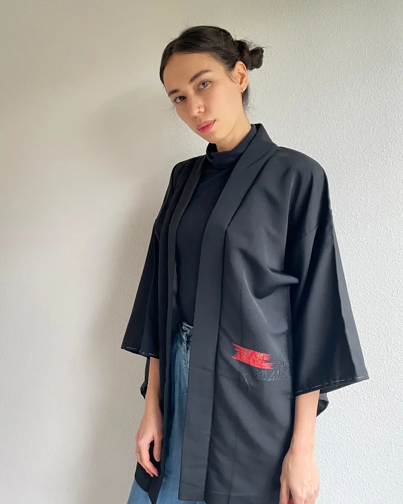 Wabi Sabi Black Haori Kimono Jacket