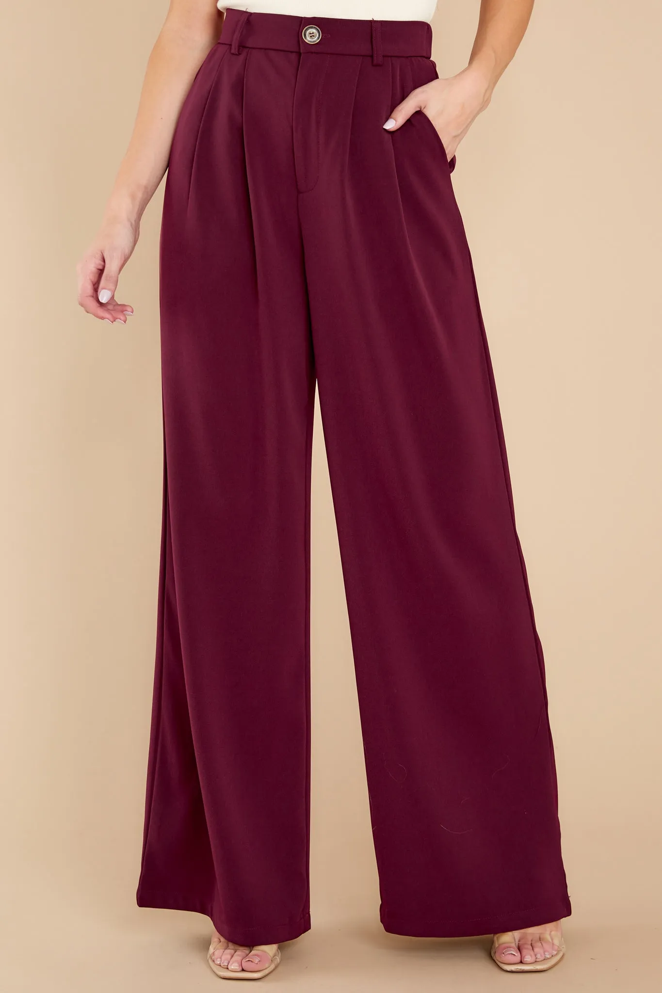 Walk By Me Merlot Pants