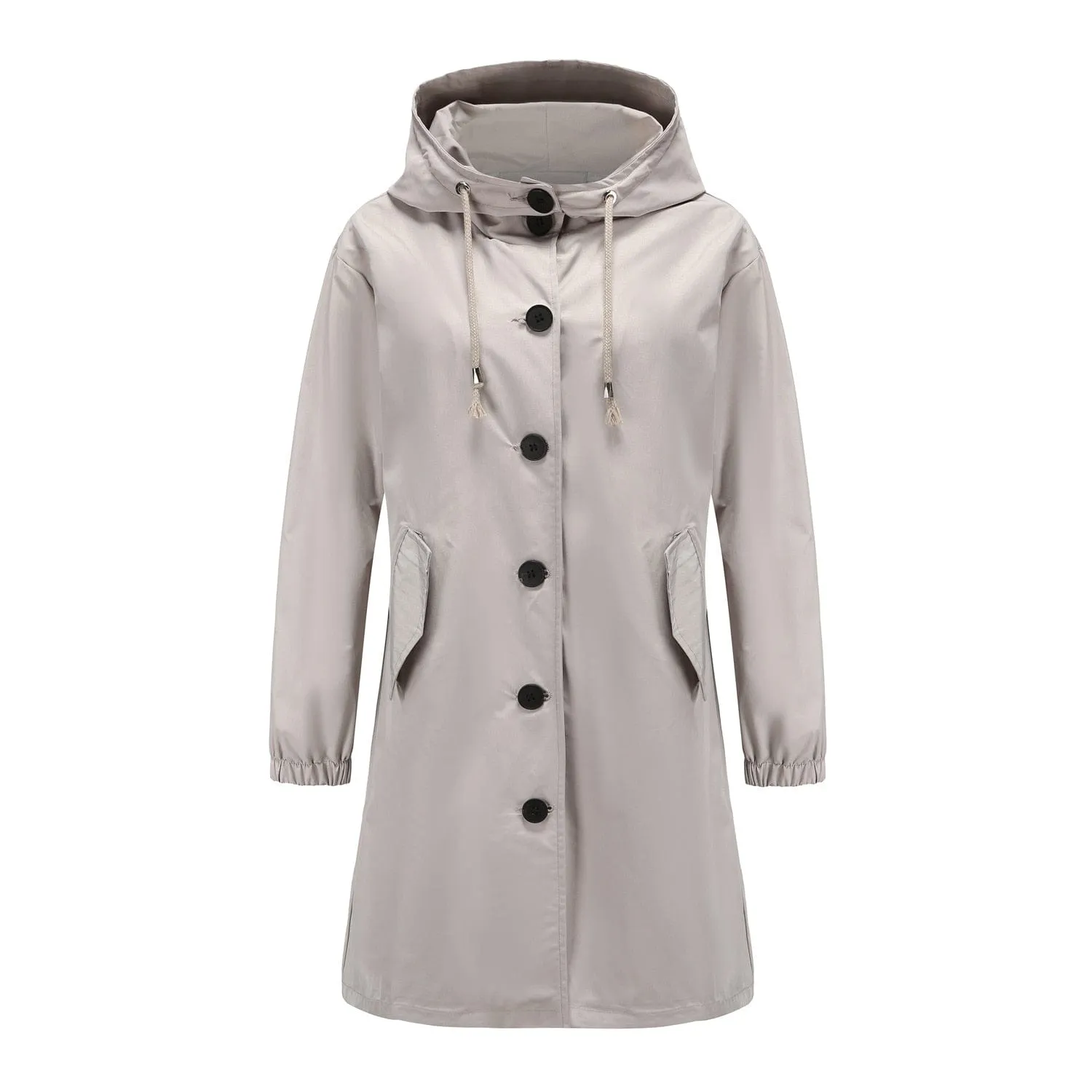 Waterproof Hooded Long Trench Coat