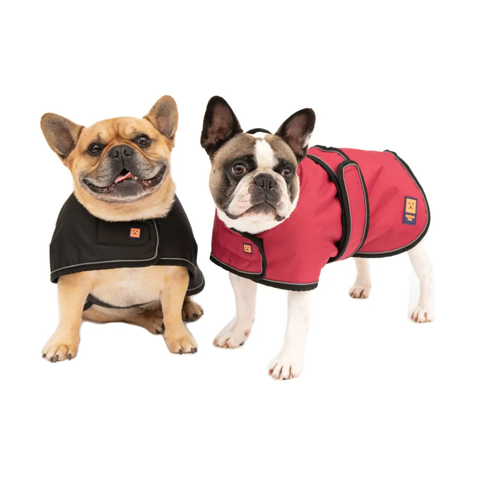 Waterproof Shower Pug / Frenchie Dog Coat with Warm Lining