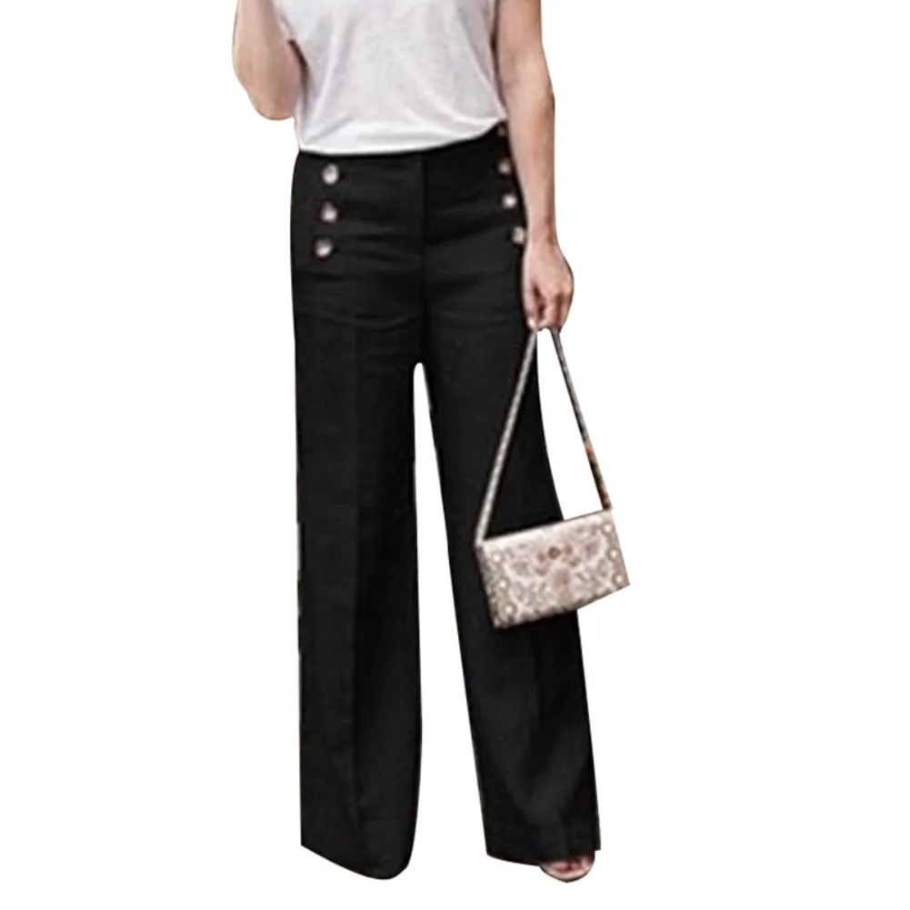 Women Wide Leg Linen Pants