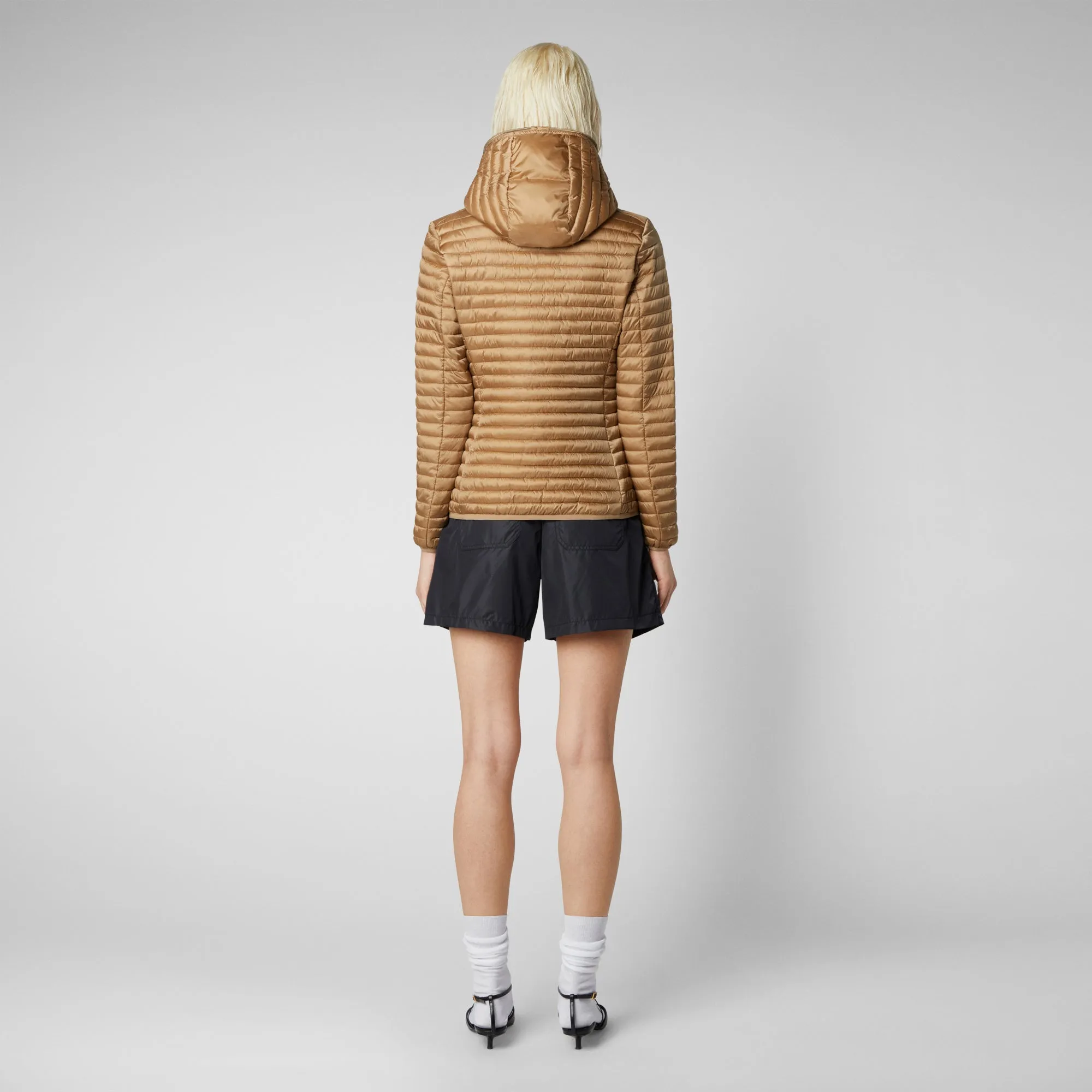 Women's Alexis Hooded Puffer Jacket in Biscuit Beige