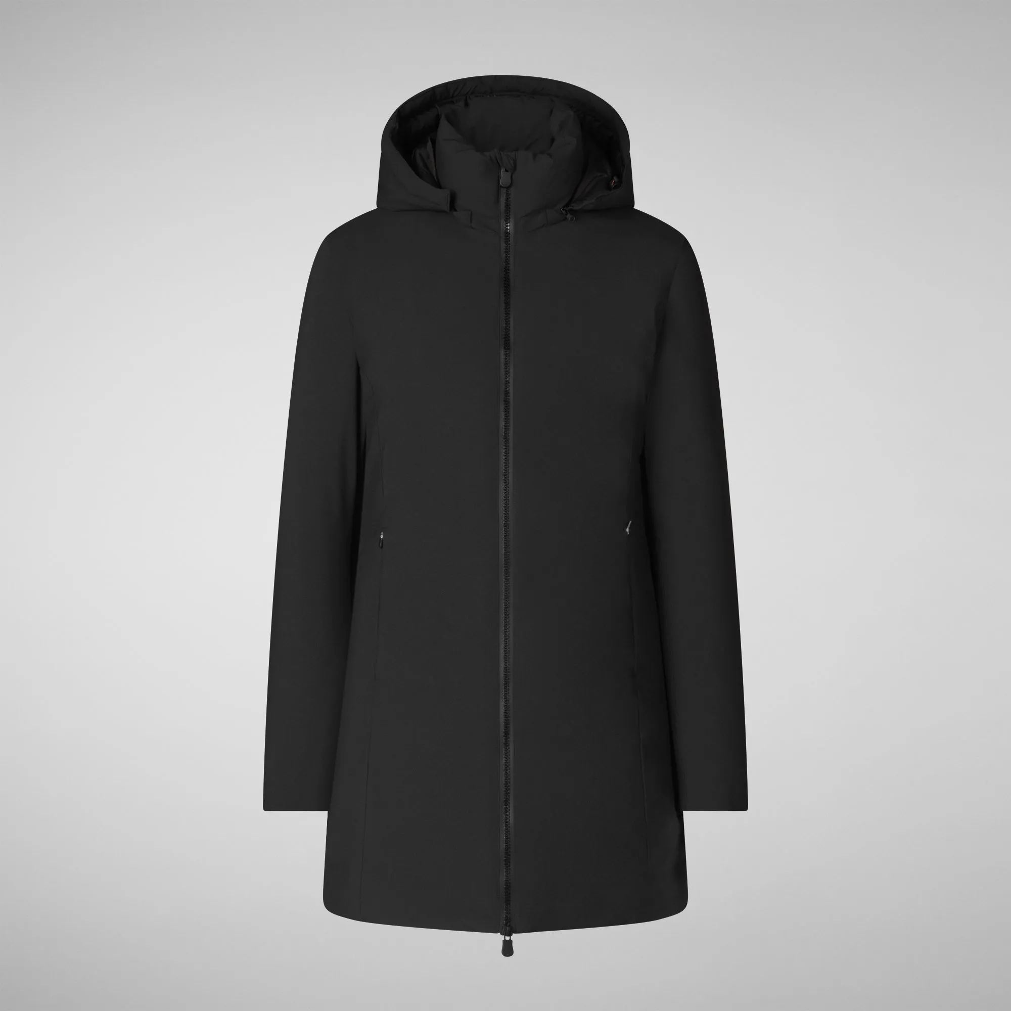 Women's Hooded Coat Rachel in Black