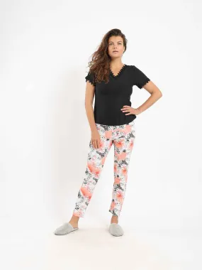 Women's Summer Pajama - Floral Pants