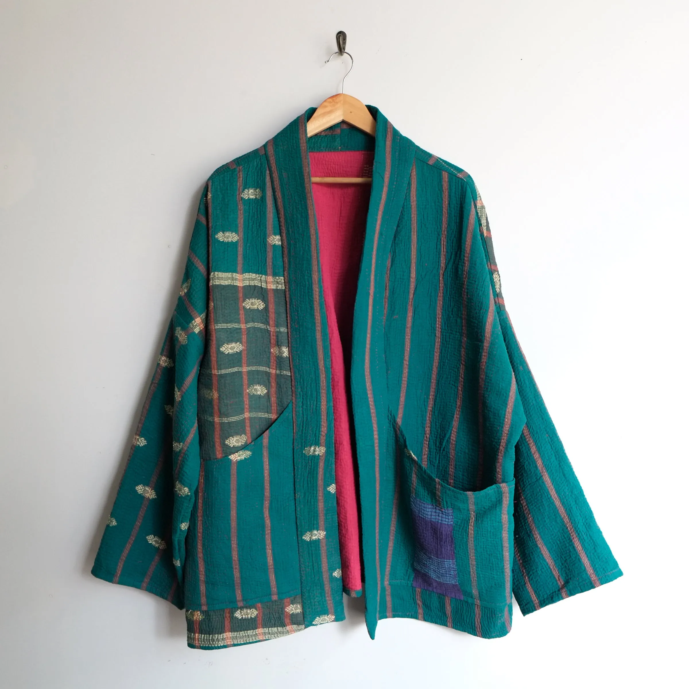 XXL Emerald Green with Gold Embroidery Anoushka Jacket LM139