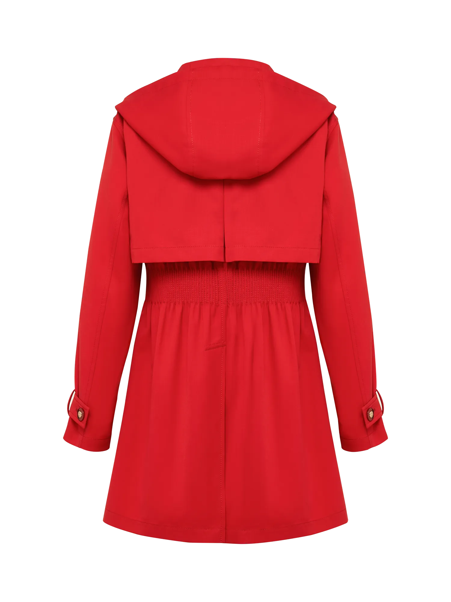 YAYING Merino Wool Hooded Trench Coat