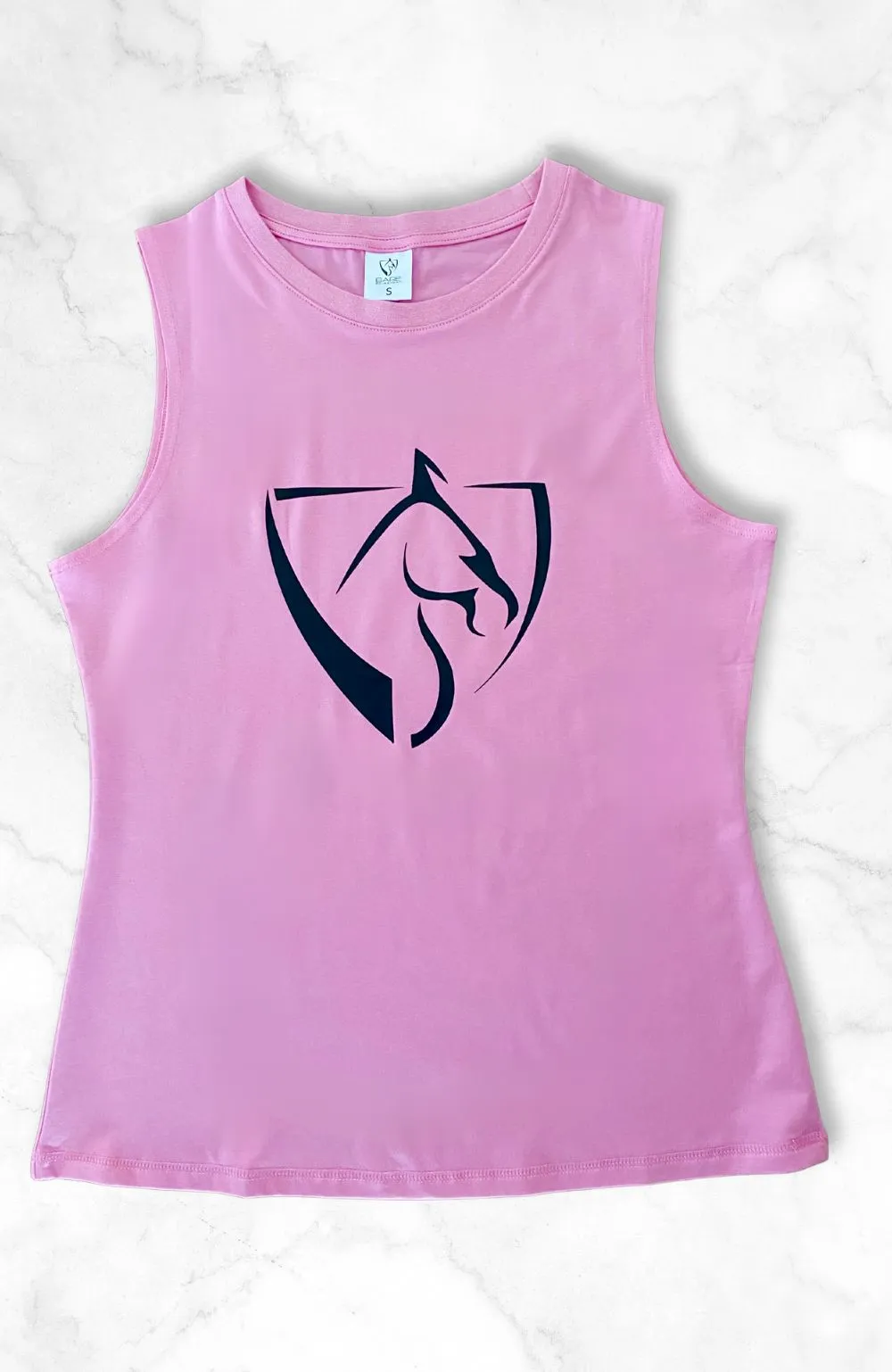 Youth BARE Black Logo Tank Top - Pink