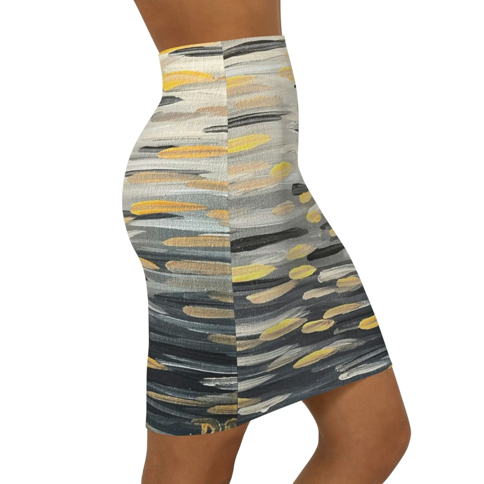 “Zebra Brushstrokes”   Women's Mini Skirt